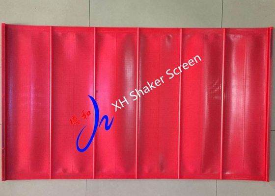 Red Color High Tensioned Flip Flow Panel Layar Polyurethane untuk Pertambangan Batubara